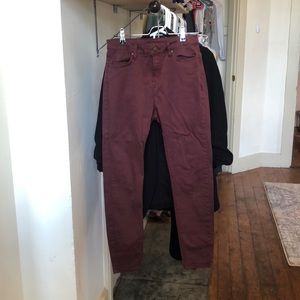 Maroon jeans